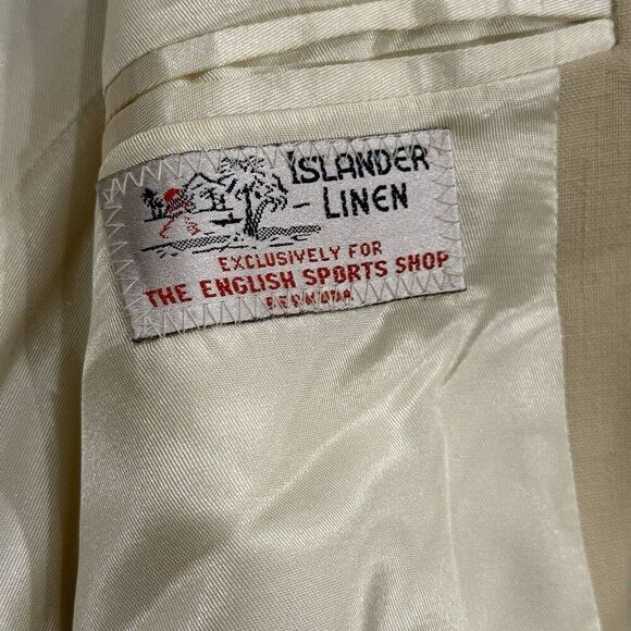 English Sports Shop Bermuda Linen Sports Coat 2 Button Blazer Mens Sz 39R - Picture 6 of 7